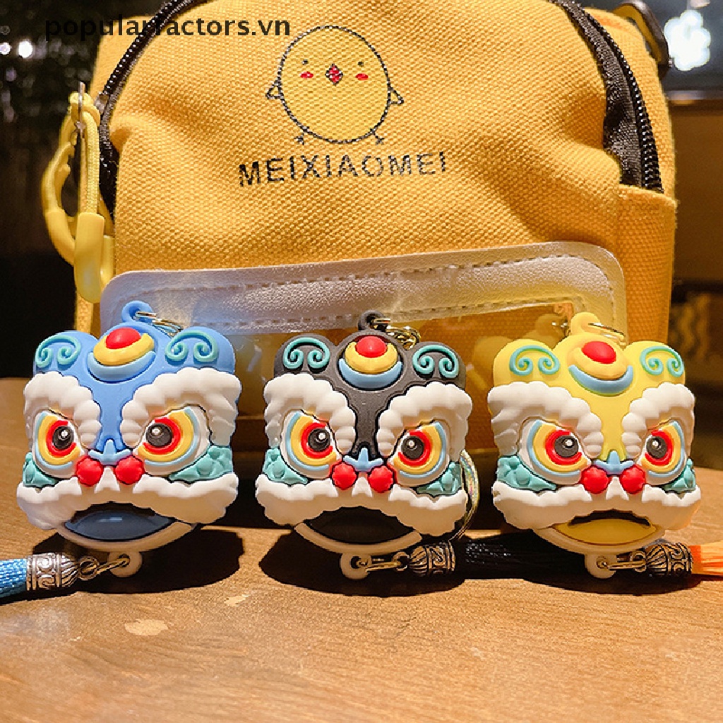 Móc Khóa Hình Đầu Sư Tử Nhảy Múa Phong Cách Trung Hoa