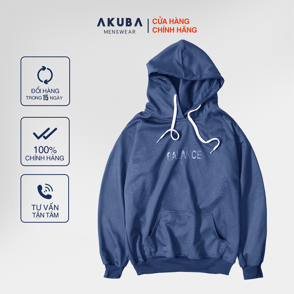 Áo Hoodie Nam Tay Dài Có Nón AKUBA 01C514
