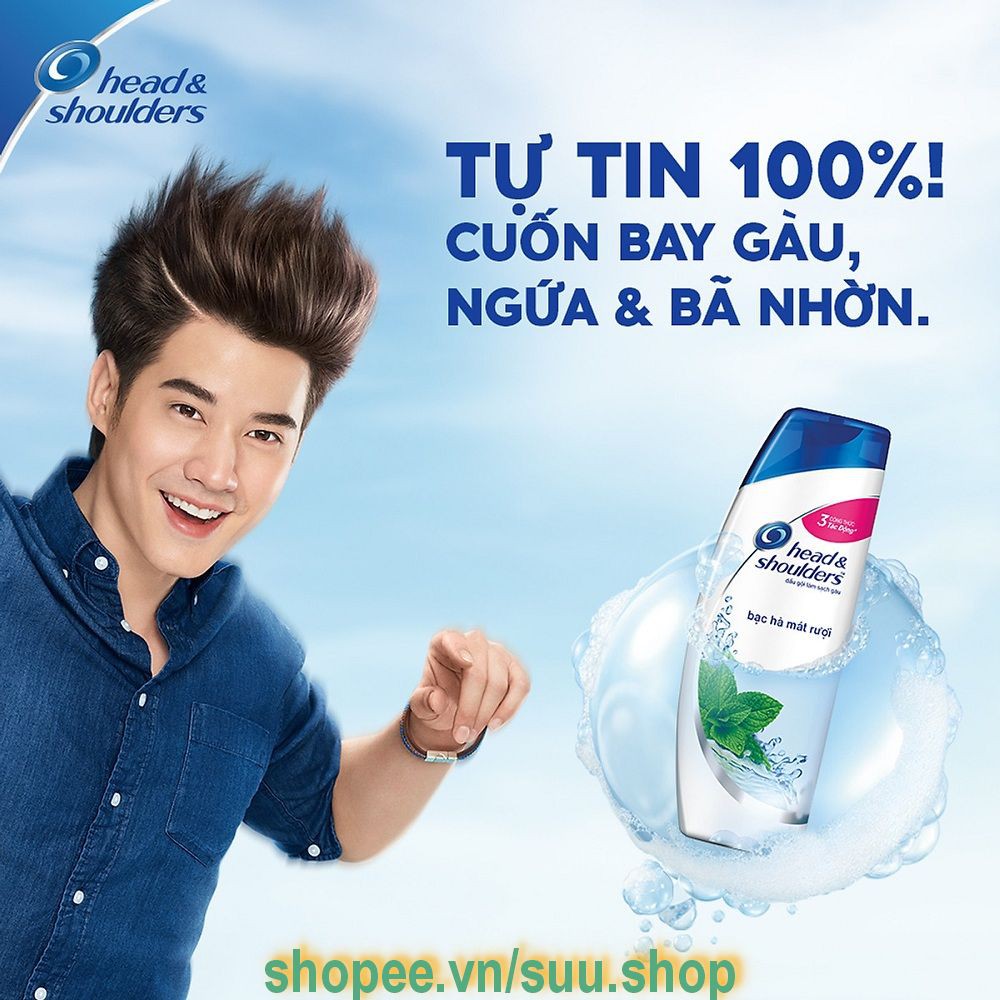 Dầu Gội Head & Shoulders 350ml Bạc Hà Mát Lạnh, suu.shop cam kết 100% chính hãng