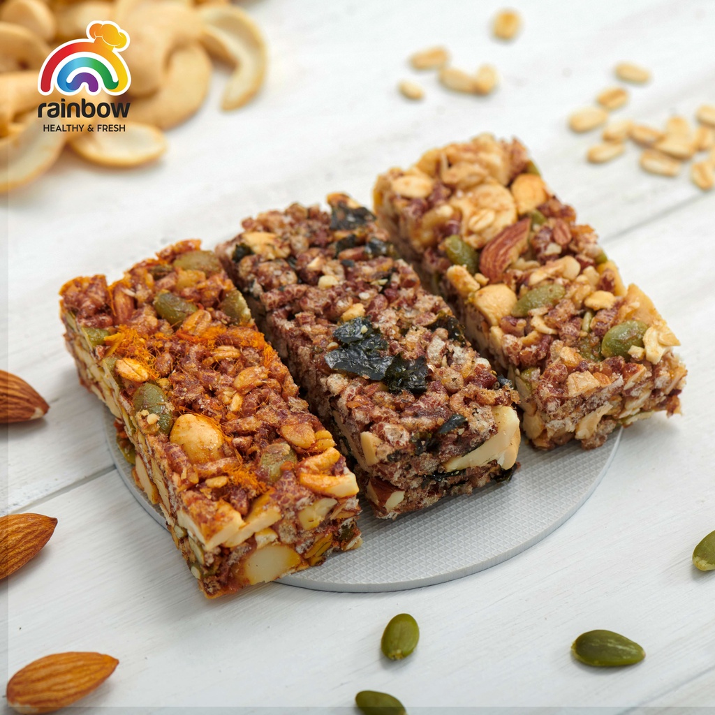 Thanh Hạt Thuần Chay Rainbow Healthy &amp; Fresh - Cung Cấp Năng Lượng, Không Đường Phù Hợp Người Giảm Cân