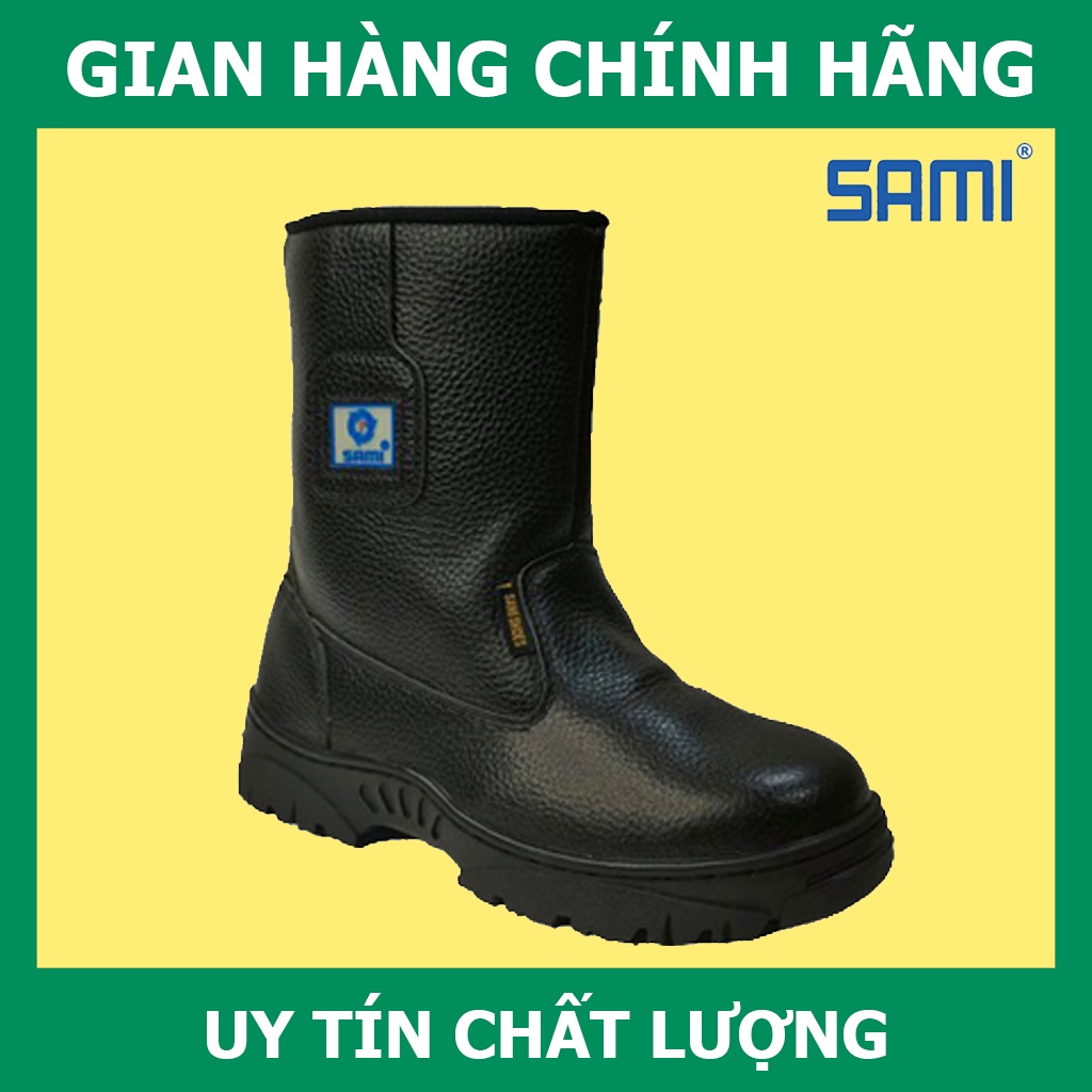 Ủng Bảo Hộ Mũi Đế Thép Sami, Chất Da Thật, Chống Va Đập Mạnh, Chống Đâm Xuyên