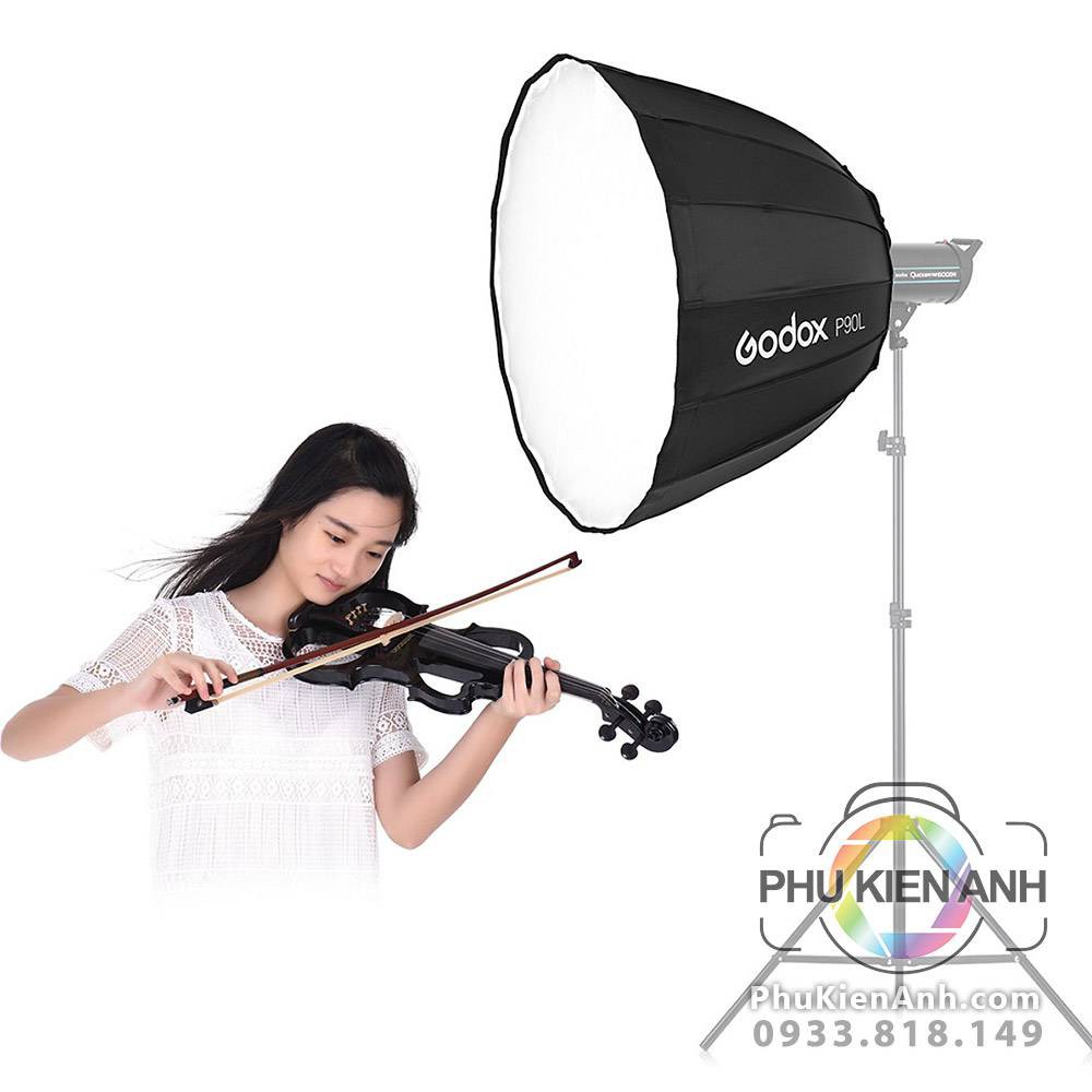 Softbox godox 16 cạnh 90cm P90L, 120cm P120L ngàm bowen Parabolic