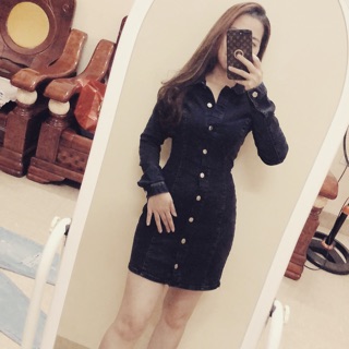 Váy bò dập khuy Zara