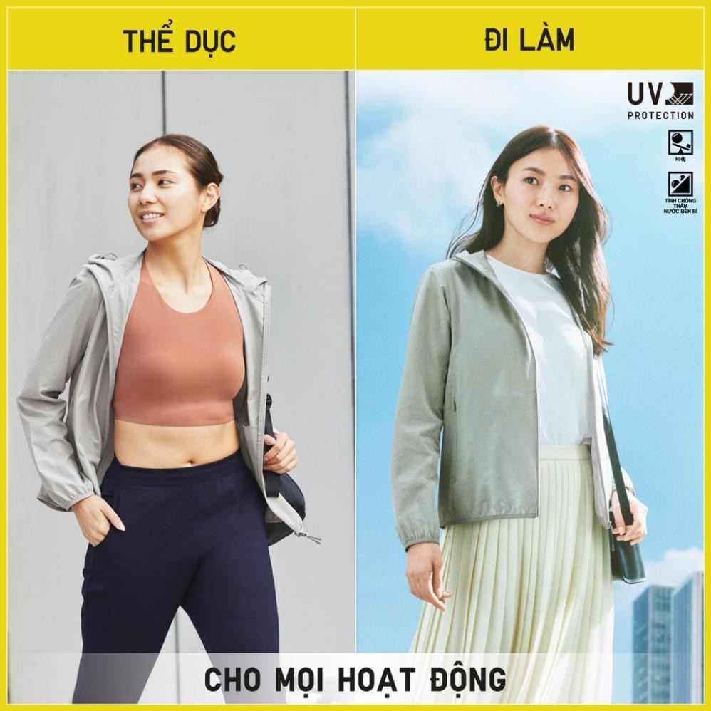 Áo khoác chống nắng nữ Uniqlo 414188 vải dù Women Pocketable UV Cut Parka  ྇