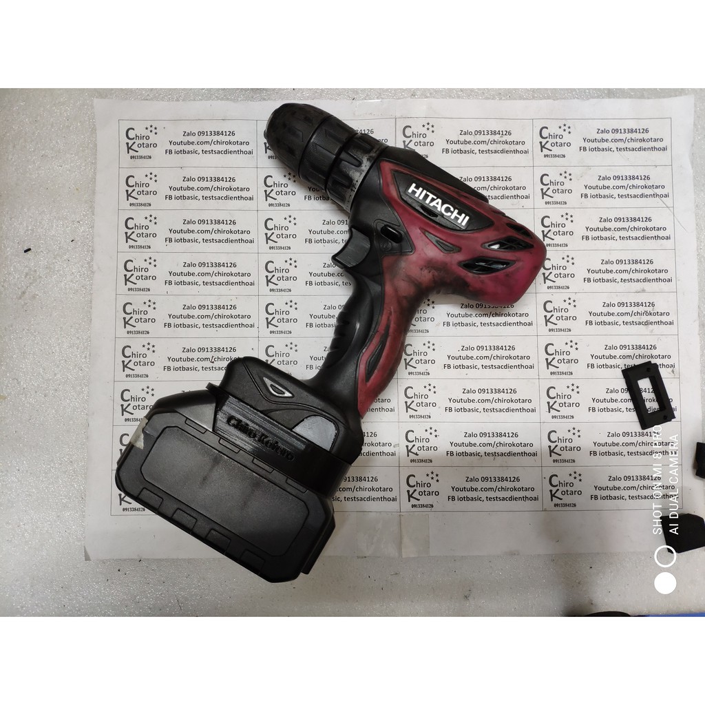 Đế chuyển pin máy Hitachi DS 10DFL 10.8V 11v 12V Li-ion sang dùng hộp pin cài Makita