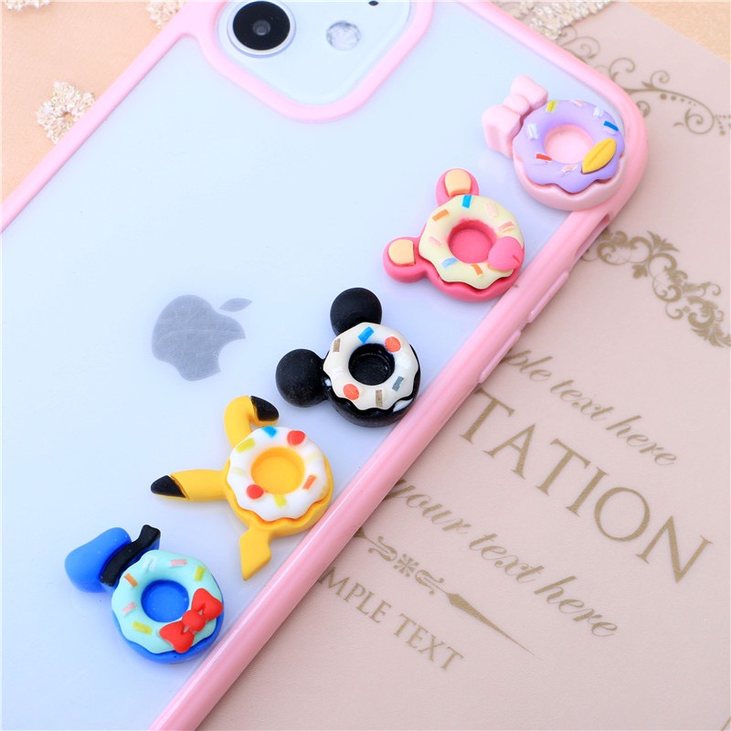 Charm (C293) slime/ Dụng Cụ Charm Trang Trí [Ko Keo &amp; Nút] Hình Bánh Donut hình thú