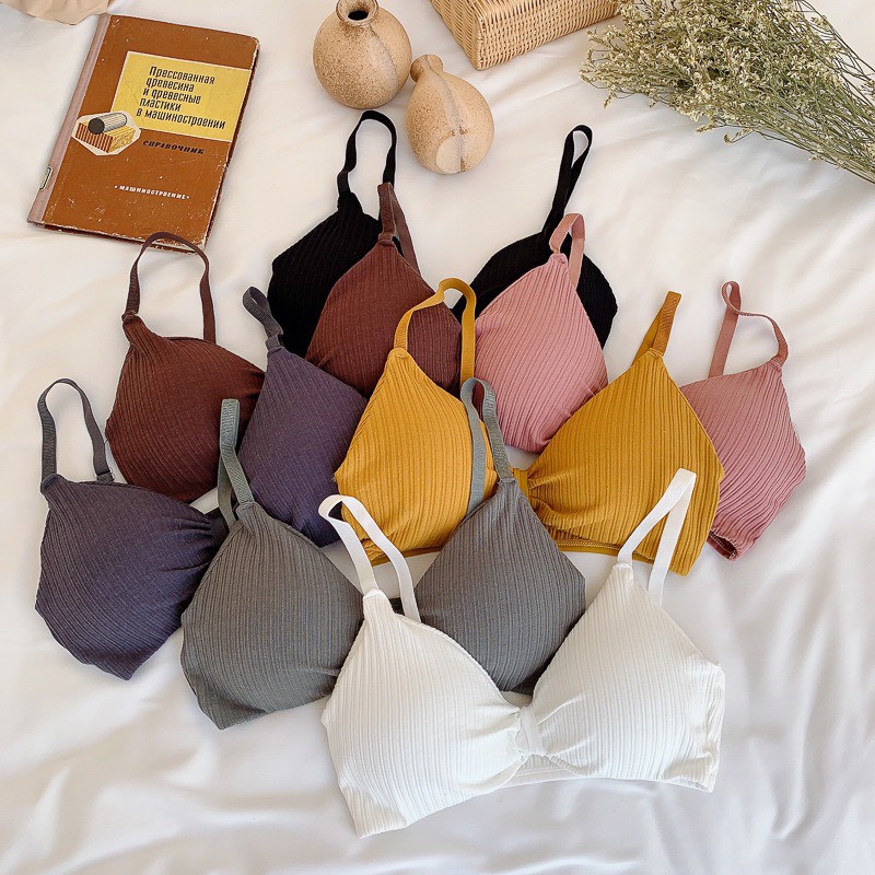 Áo ngực bra cotton nơ Vanvene free size mới cân nặng phù hợp 40-55kg chất liệu cotton thấm hút A002 | BigBuy360 - bigbuy360.vn