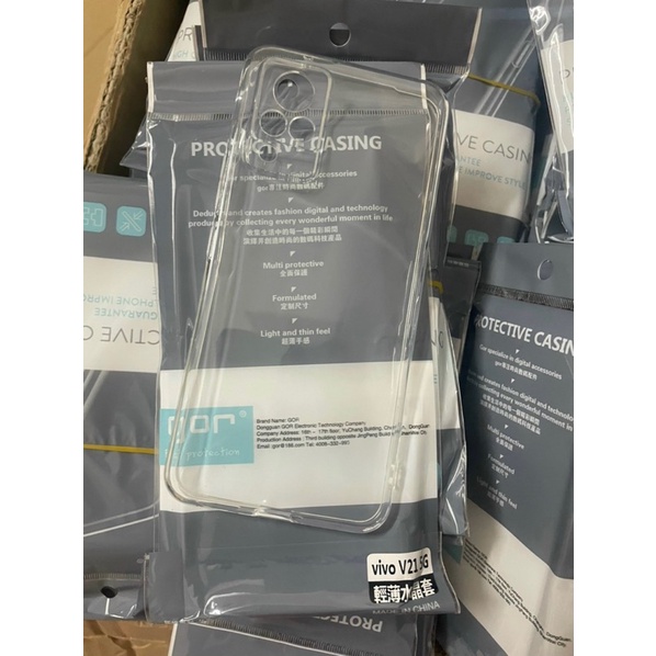 Ốp lưng dẻo Gor cho Vivo V21 5G Silicon trong suốt chính hãng