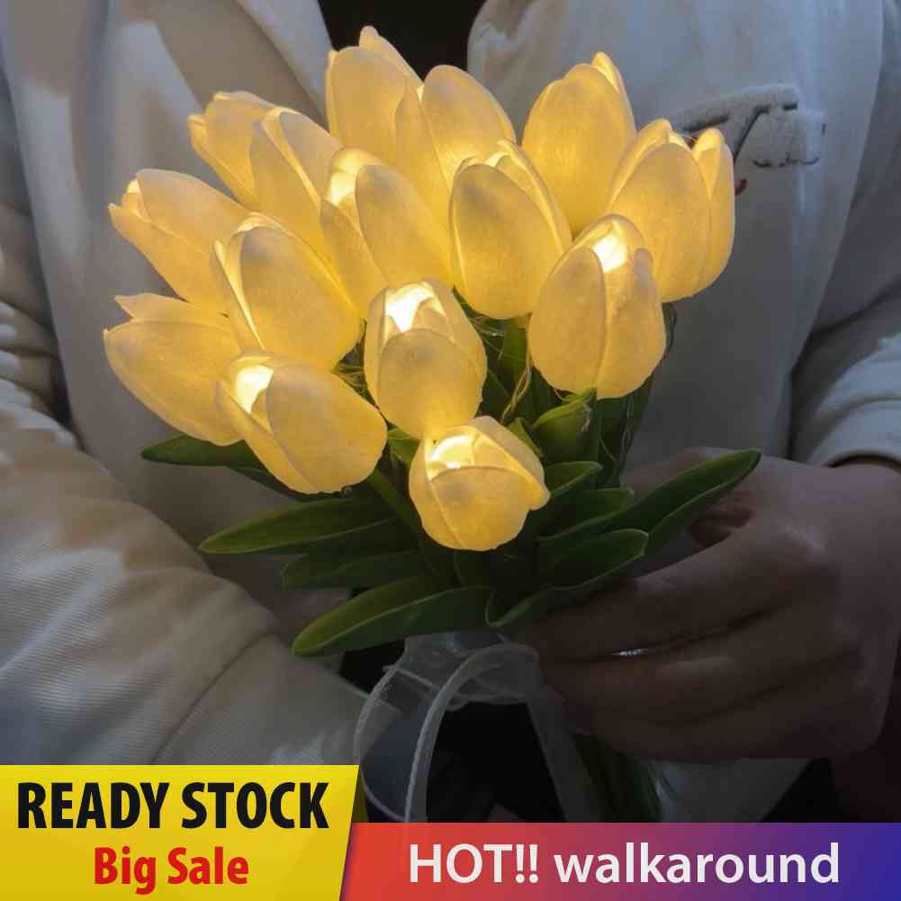 Đèn Led 10 Bóng Hình Hoa Tulip Trang Trí Nhà Ở