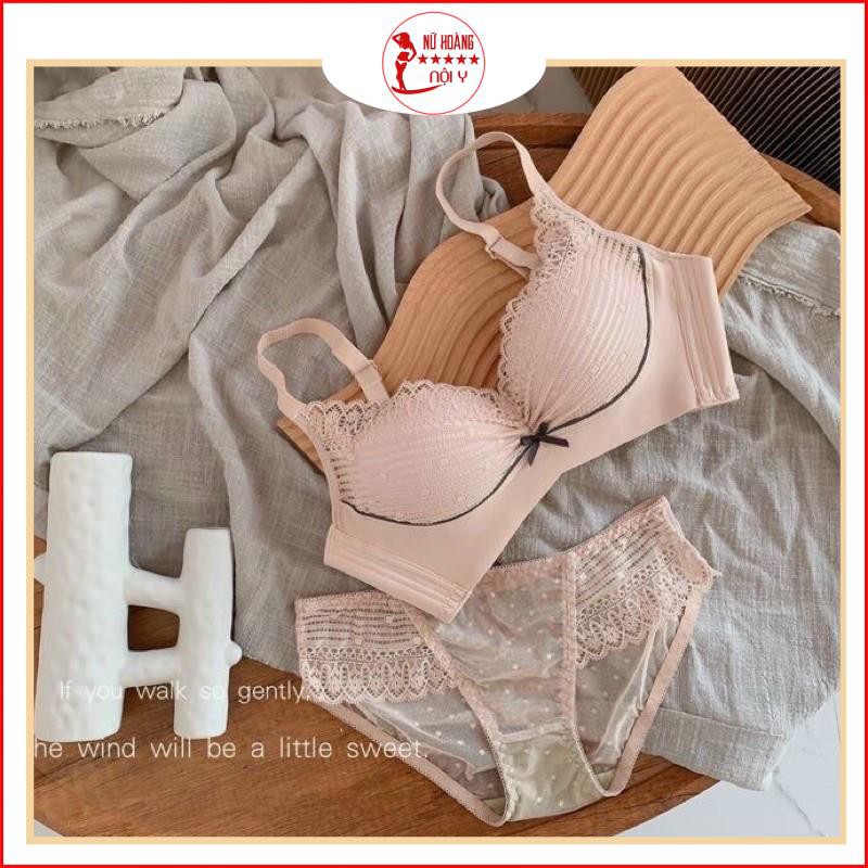 Bộ đồ lót siêu nâng ngực,set nội y cao su non thông hơi tạo phom đẹp với thiết kế ren trẻ trung | BigBuy360 - bigbuy360.vn