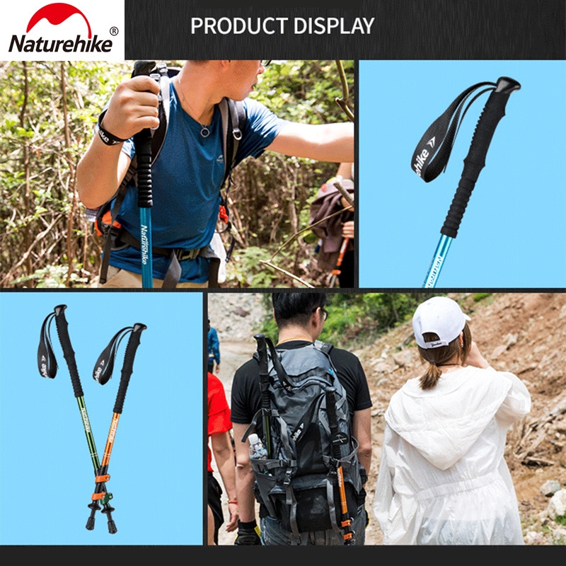 Gậy Leo Núi Naturehike NH17D001-Z Thu Gọn Chống Sốc Siêu Nhẹ Cho Đi Bộ Đường Dài