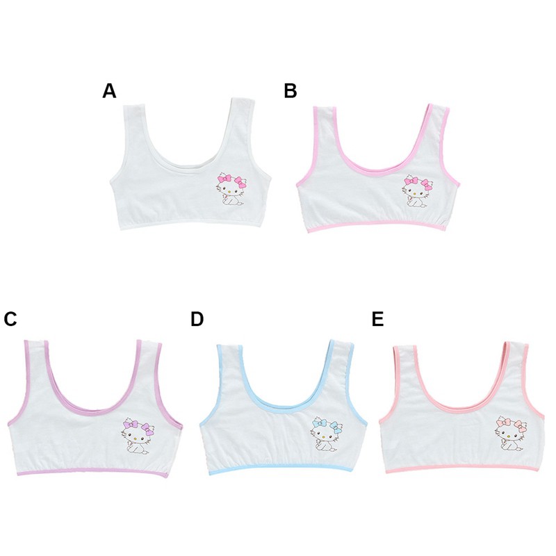 Áo lót cotton mềm mại họa tiết hoạt hình cho bé gái từ 8 đến 16 tuổi