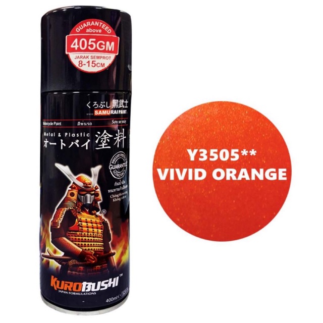 Y3505-xịt samurai màu cam rực