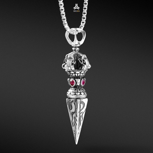 Mặt dây chuyền bạc nam, nữ HeliSilver Dao Phổ Ba S925