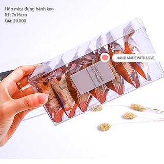Hộp mica đựng bánh kẹo chữ nhật