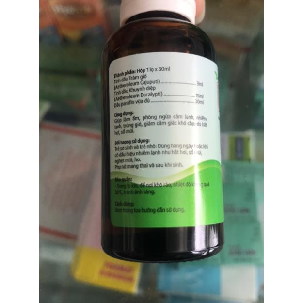 Dầu tràm ích nhi - Chính hãng Công ty Nam Dược - Chai 30ml