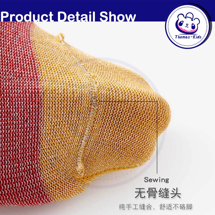 Set 5 Đôi Tất Thấm Hút Mồ Hôi 1-12 Tuổi Chất Liệu 100% Cotton Thoáng Khí Thoải Mái Cho Bé