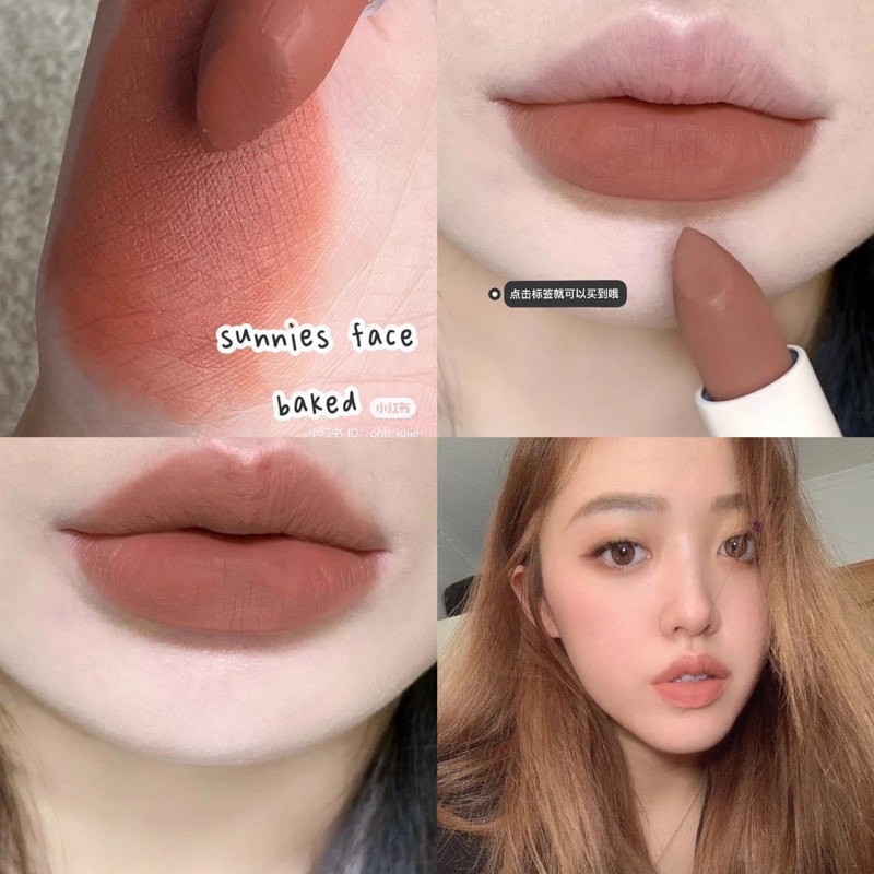 ( Có Bill ) Son Thỏi Sunnies Face Fluff Matte Lipstick