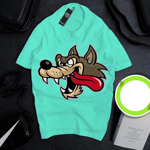 Áo thun Cotton Unisex - Chó sói - Phong cách - Biểu tượng sói gian ác | BigBuy360 - bigbuy360.vn