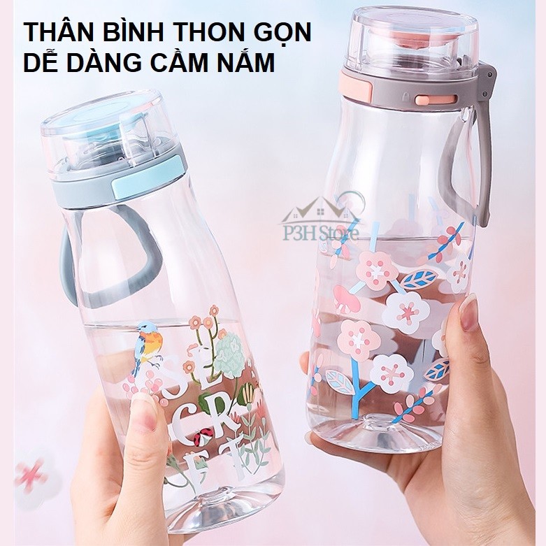 Bình Nước nhựa Tritan Lock&amp;Lock One Touch dung tích 500ml ABF687