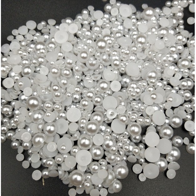 Hạt Xỏ Lỗ Tròn 3-20mm Bằng Acrylic Dùng Làm Trang Sức Diy