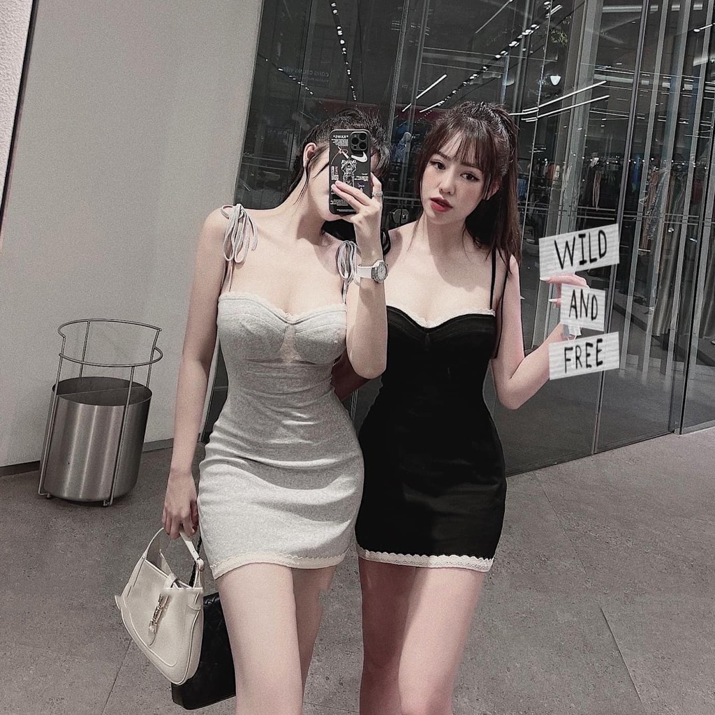 Đầm Ngủ Body 2 Dây Viền Ren ( Có Đệm Ngực ) Sexy Cực Hot Váy Ngủ Ren Hoa | BigBuy360 - bigbuy360.vn