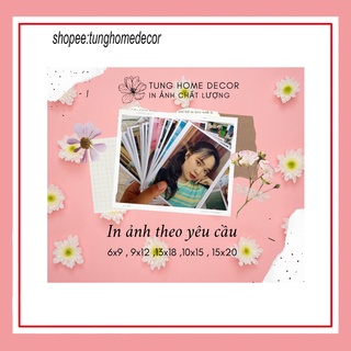In ảnh theo yêu cầu nhiều kích cỡ chỉ từ 1k/tấm ép plastic không phai màu