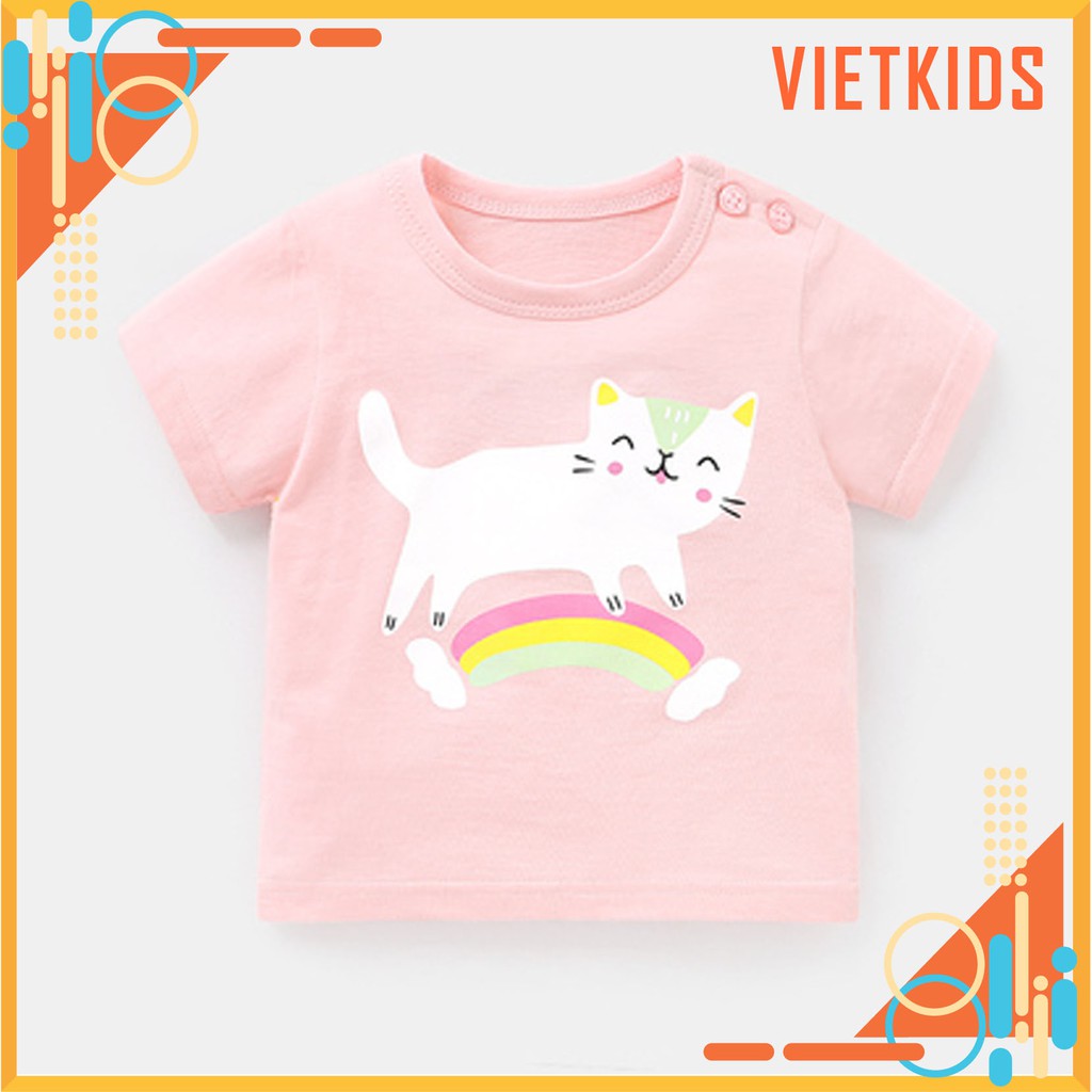 Áo bé trai Vietkids áo cộc tay cho bé chất cotton mẫu 2021
