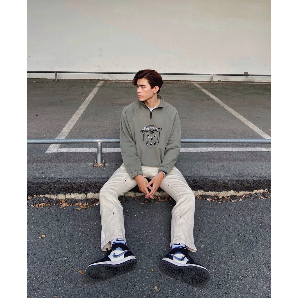 Áo sweater half zip JSPACE