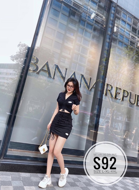 Set váy áo dây rút S92
