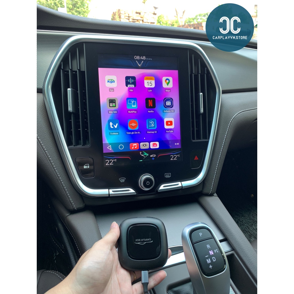 Carplay box Isudar CP-36Q chip Snapdragon 665 hiệu năng cao Android 10, thiết kế đẹp, tặng sim 4G