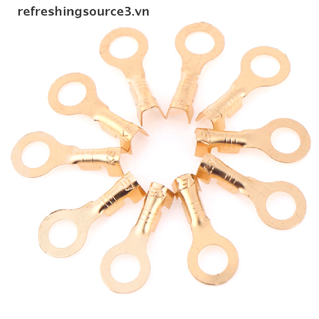 Set 100 đầu nối dây điện 4.2mm đầu tròn bằng đồng thau