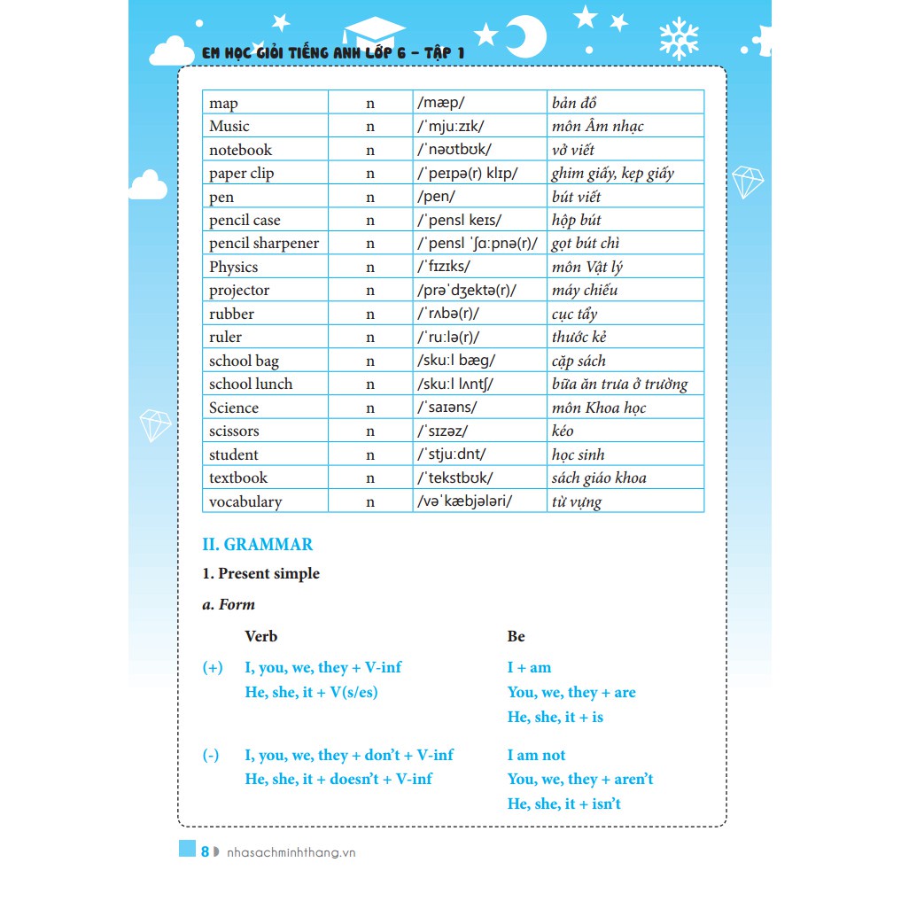 Sách - Em học giỏi tiếng Anh lớp 6-tập 1 Tặng Bookmark