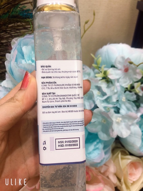 Gle rửa tay khô sạch vi khuẩn chai lớn 250ml