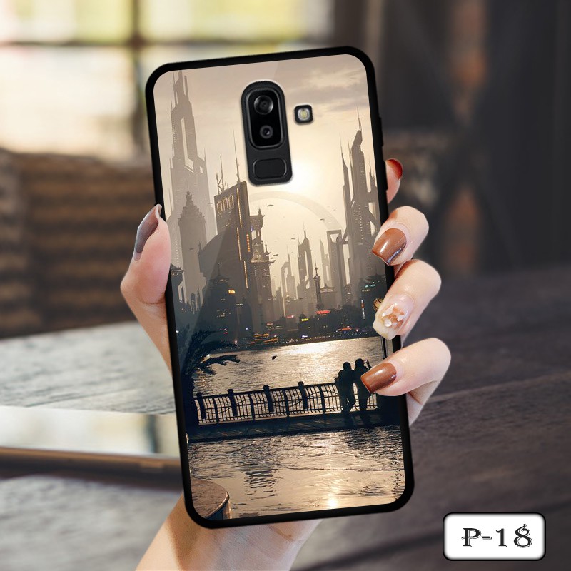 Ốp kính samsung J8 2018