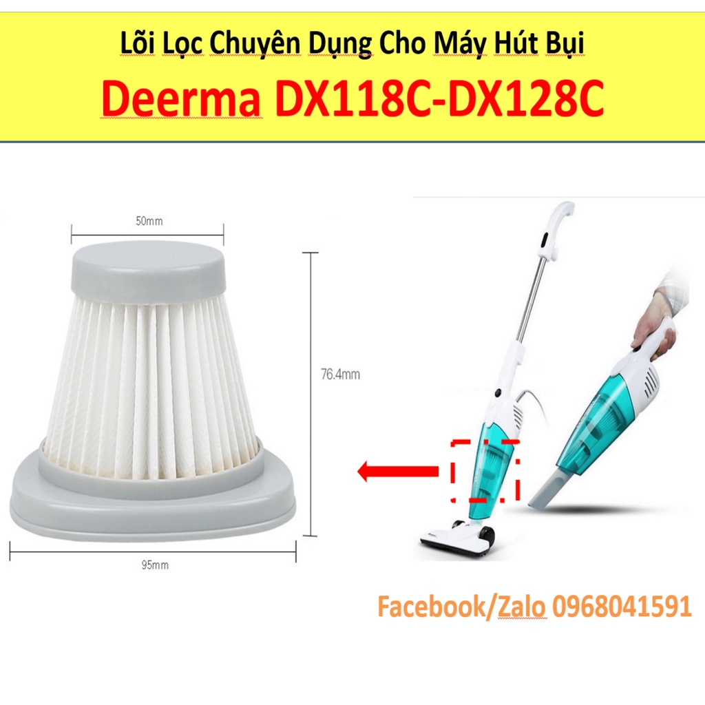 Bộ 2 lõi lọc máy hút bụi Deerma DX118C - DX128C