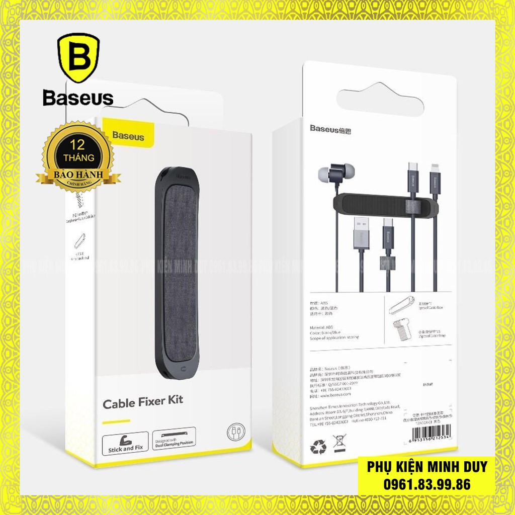 Bộ dụng cụ cố định dây cáp Baseus Kaka Fixer Kit (kèm 15 dây xé dán Velcro)