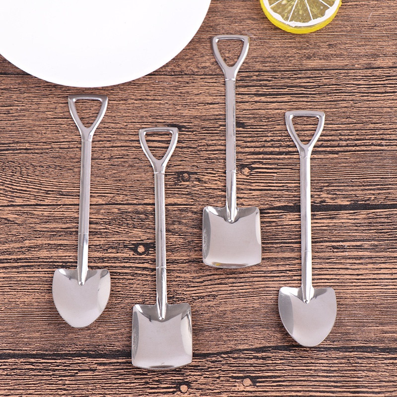 Set 4 muỗng hình dụng cụ bằng thép không gỉ cổ điển