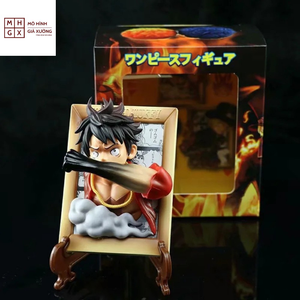 Mô hình One Piece Khung Ảnh 3D Luffy  siêu ngầu cao 12cm + đồ tặng kèm, figure mô hình one piece , mô hình giá xưởng