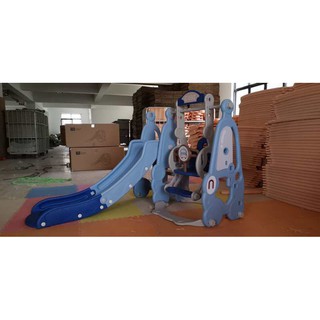 Cầu trượt xích đu hình ô tô 3 trong 1