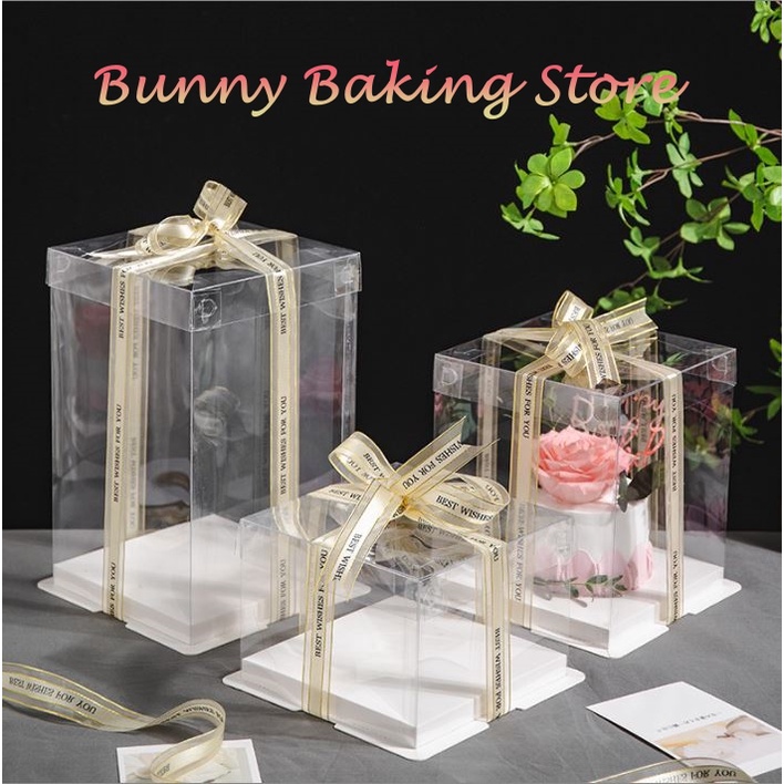 Hộp mica trong đựng bánh gato, bánh kem cao cấp