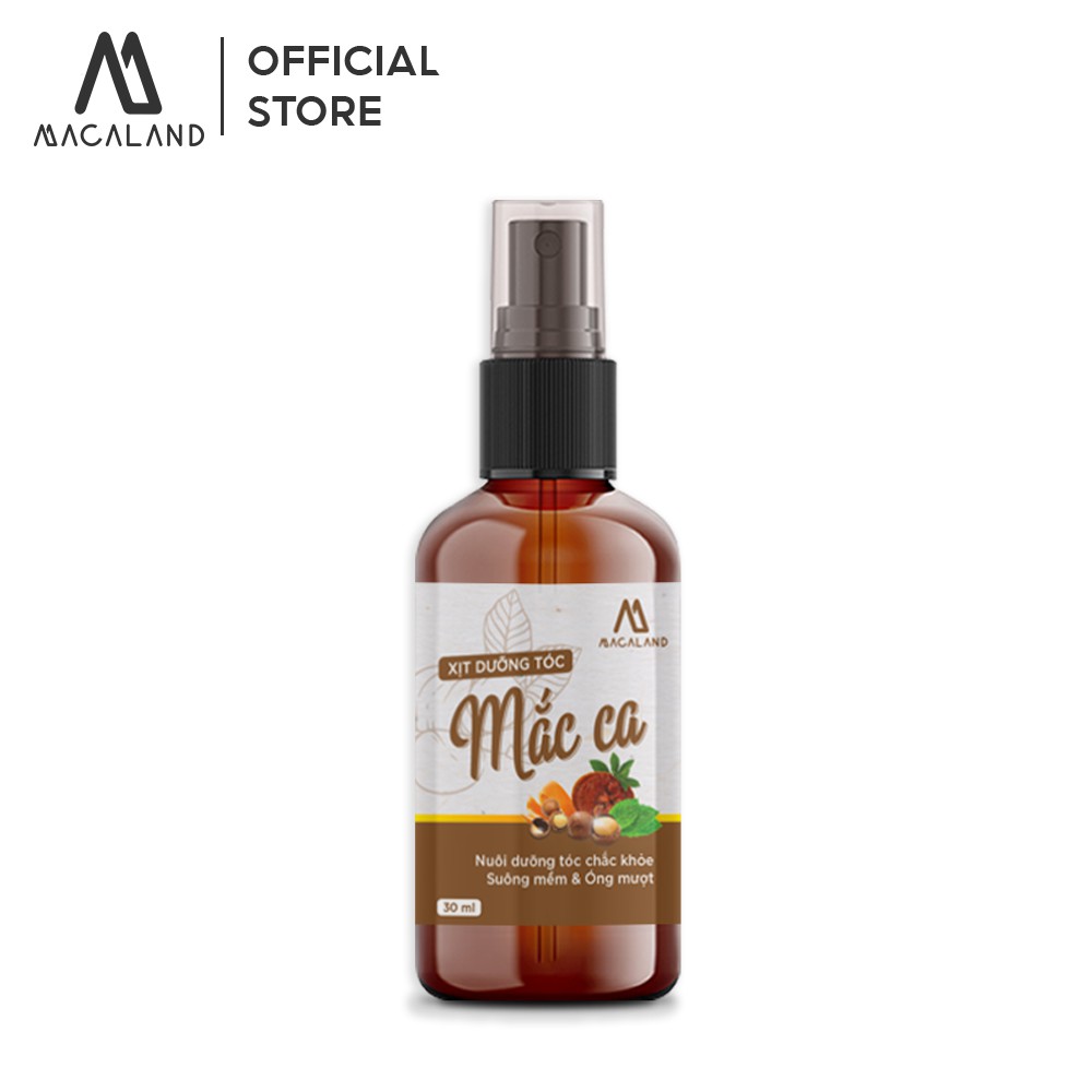 Xịt dưỡng tóc dầu Macadamia, tinh dầu Bưởi 30ml Macaland giảm rụng tóc và kích thích mọc tóc hiệu quả