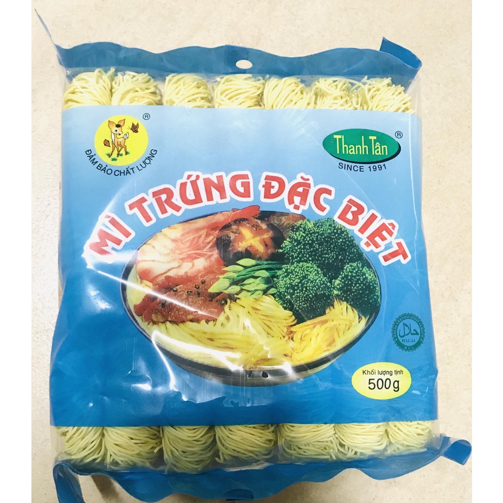 MÌ TRỨNG THANH TÂN ĐẶC BIỆT 500G SỢI NHỎ