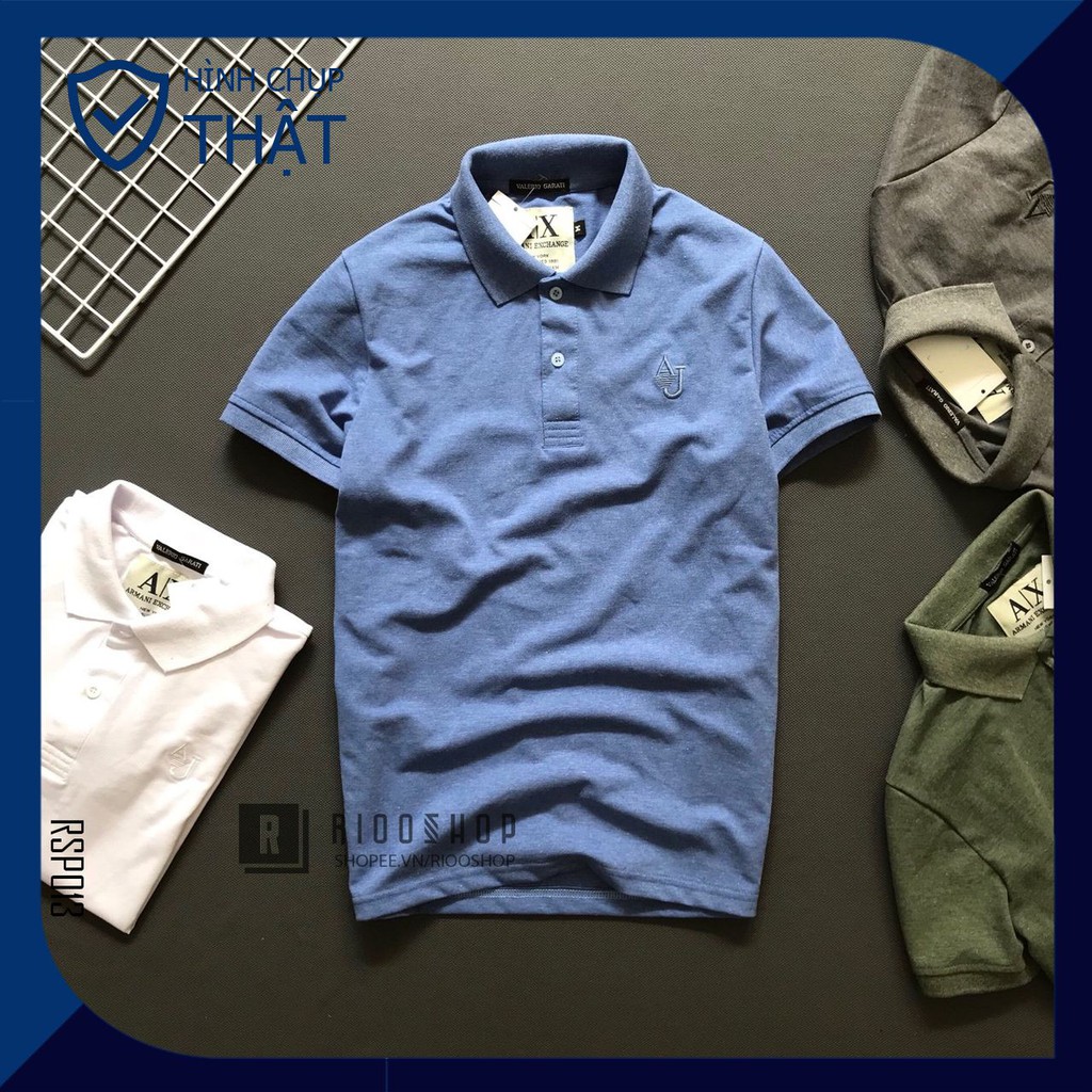 Áo thun có cổ polo, áo polo nam ngắn tay cao cấp đơn giản một màu RSP013 có size lớn big size xxl Riooshop | BigBuy360 - bigbuy360.vn