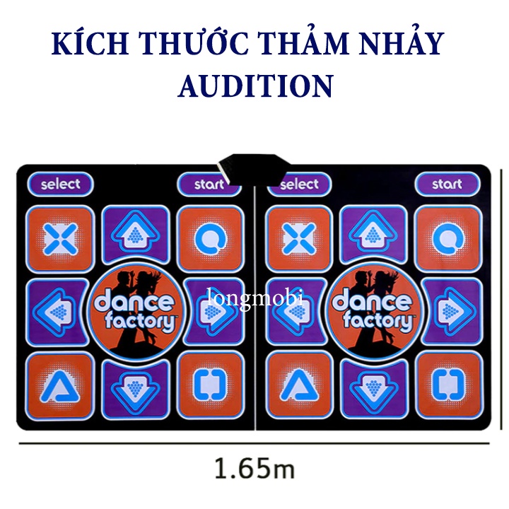 Thảm nhảy thông minh Audition HDMI, 2 tay cầm không dây, Hỗ Trợ Game Vận Động Moden Mới Nhất