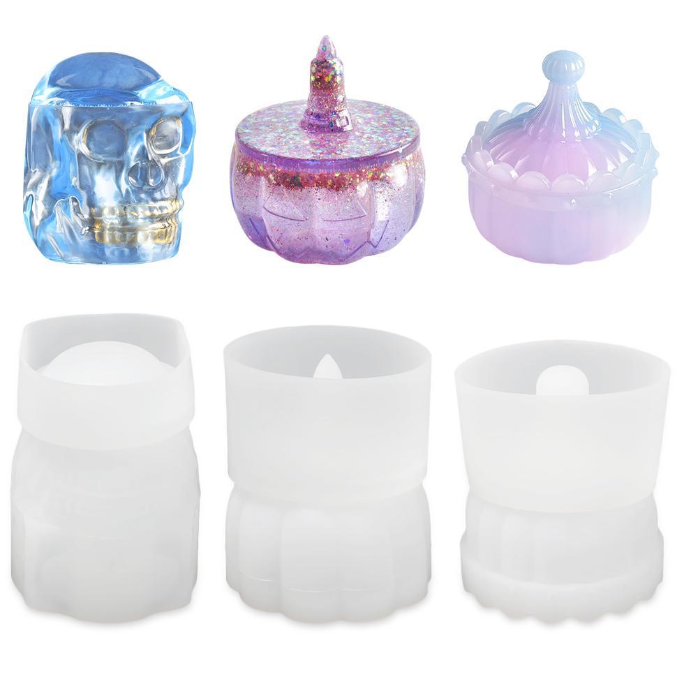 WATTLE Khuôn Làm Hộp Quà Bằng Nhựa Resin Pha Lê Trang Trí Bàn DIY