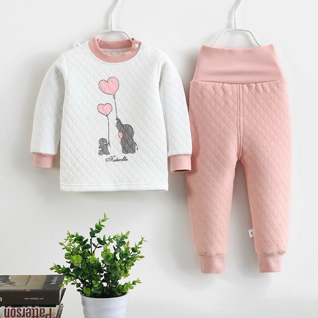 (T&amp;H Kids) Bộ Trần Bông Cạp Cao Hàng TQXK Xịn Sò Cho Bé Trai Bé Gái