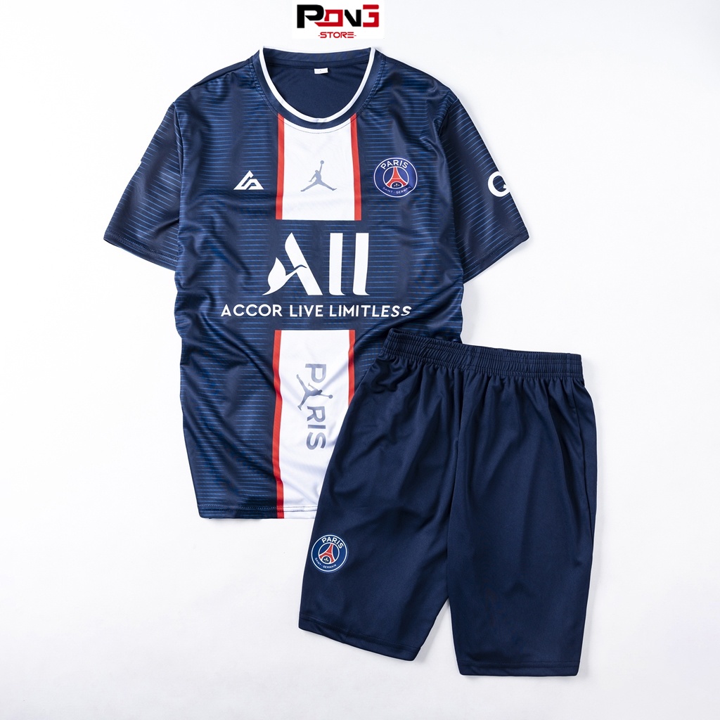 Bộ bóng đá nam , nữ câu lạc bộ Paris Saint-Germain chất thun lạnh thấm hút mồ hôi .sét đồ đá banh CLB PSG