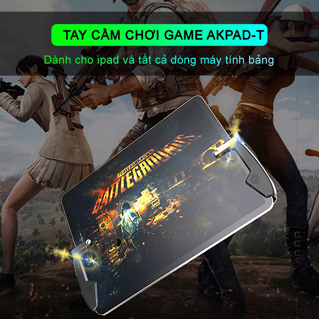 Tay cầm chơi game cho iPad Tablet SIDOTECH AKPAD-T thao tác 4 ngón ghìm tâm dễ dàng chơi game PUBG / FreeFire / ROS