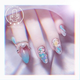 Nhũ tròn ẩn móng tay mix màu